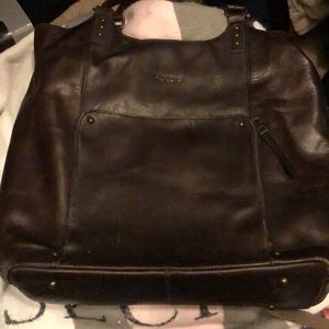 Leather computer bag